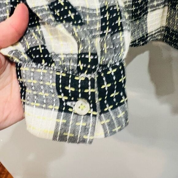 Anthropologie Pilcro Breezy Button Down Plaid Buffalo Top Blouse size Small - Picture 7 of 12